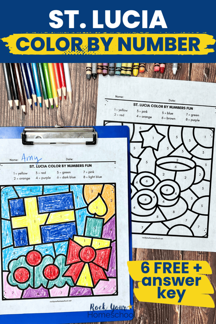 St lucia color by number printable pages free
