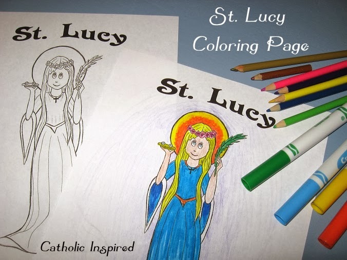 St lucy coloring page pdf download