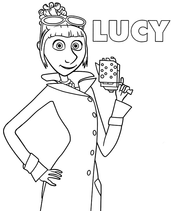 Lucy from minions coloring page