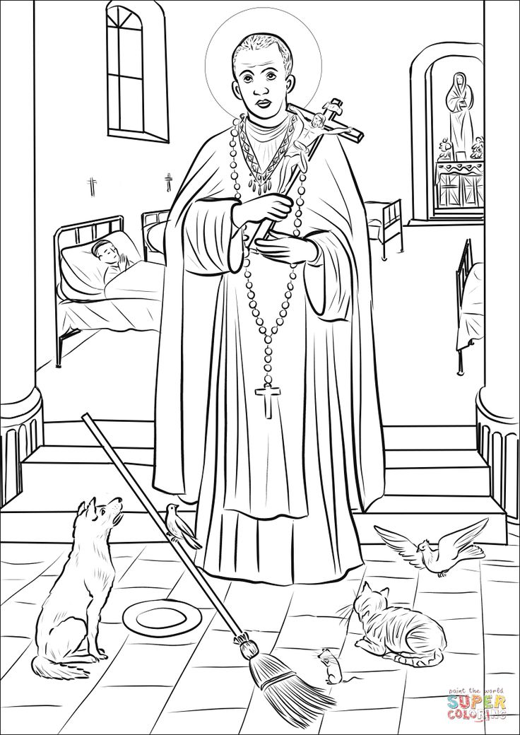 St martin de porres coloring page free printable coloring pages coloring pages saint coloring free printable coloring pages