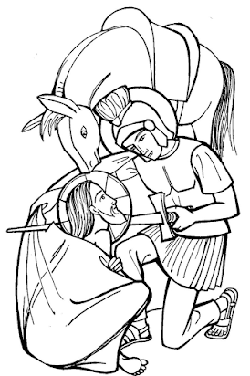St martin of tours coloring for prayer card