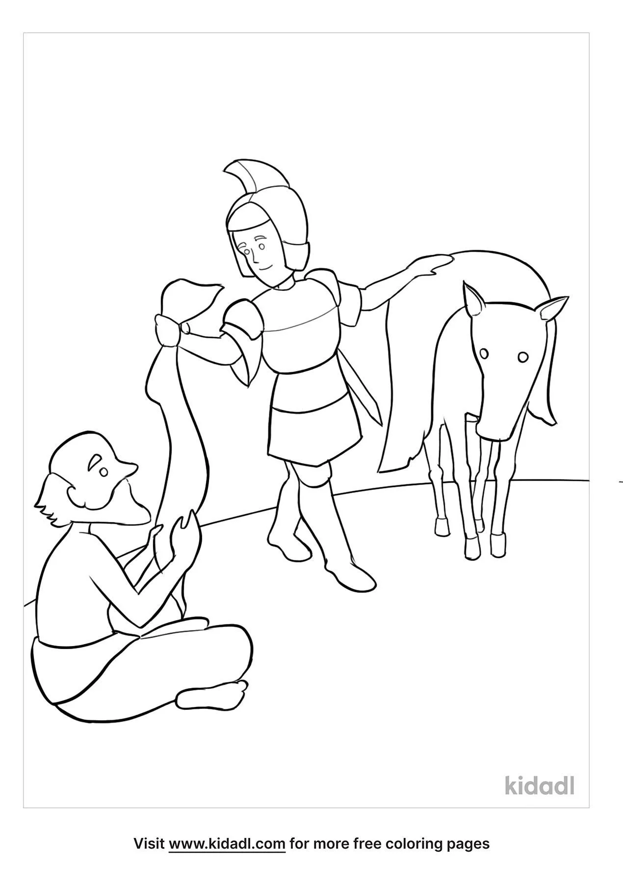 Free st martin of tours coloring page coloring page printables
