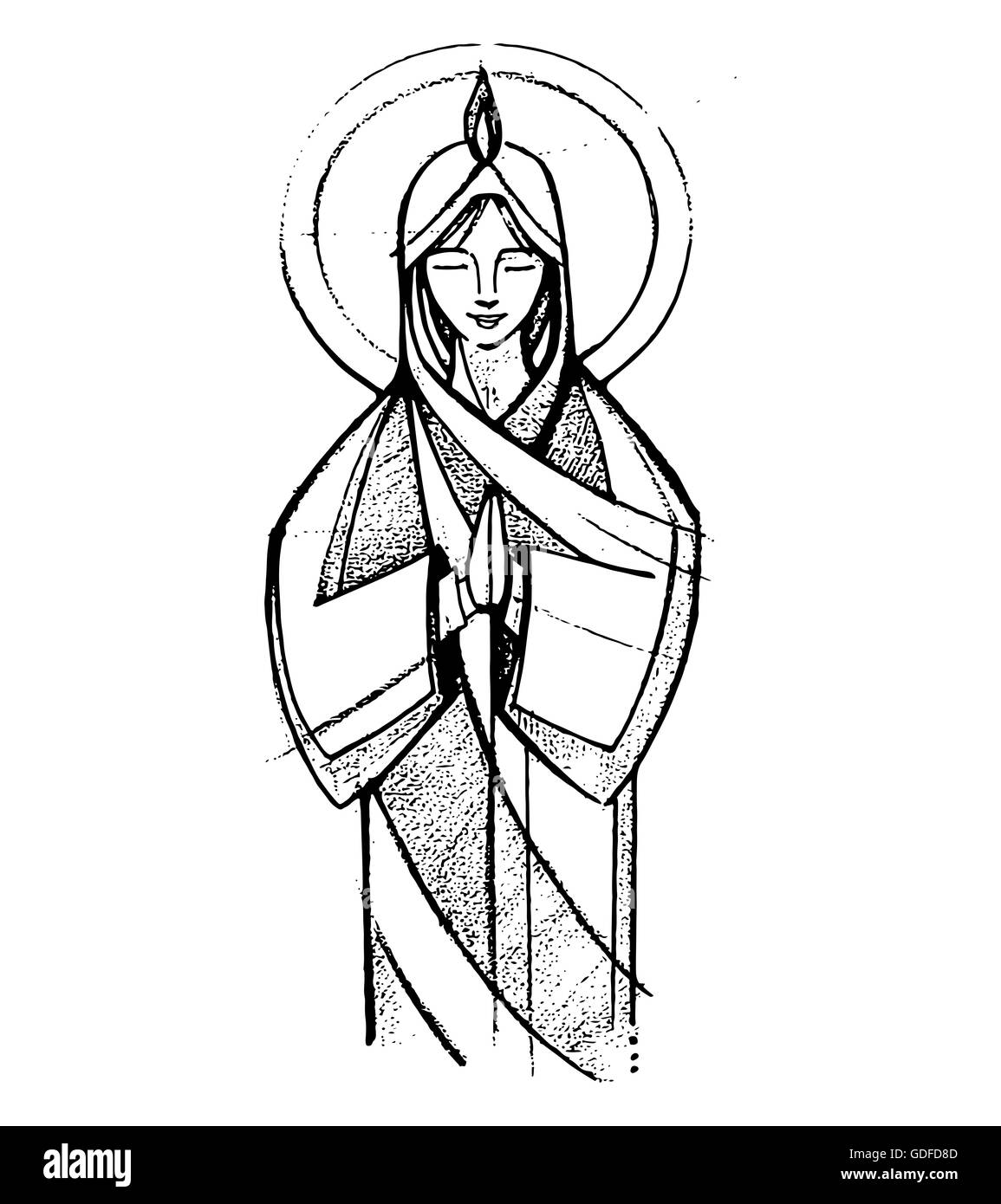 Virgin mary cut out stock images pictures