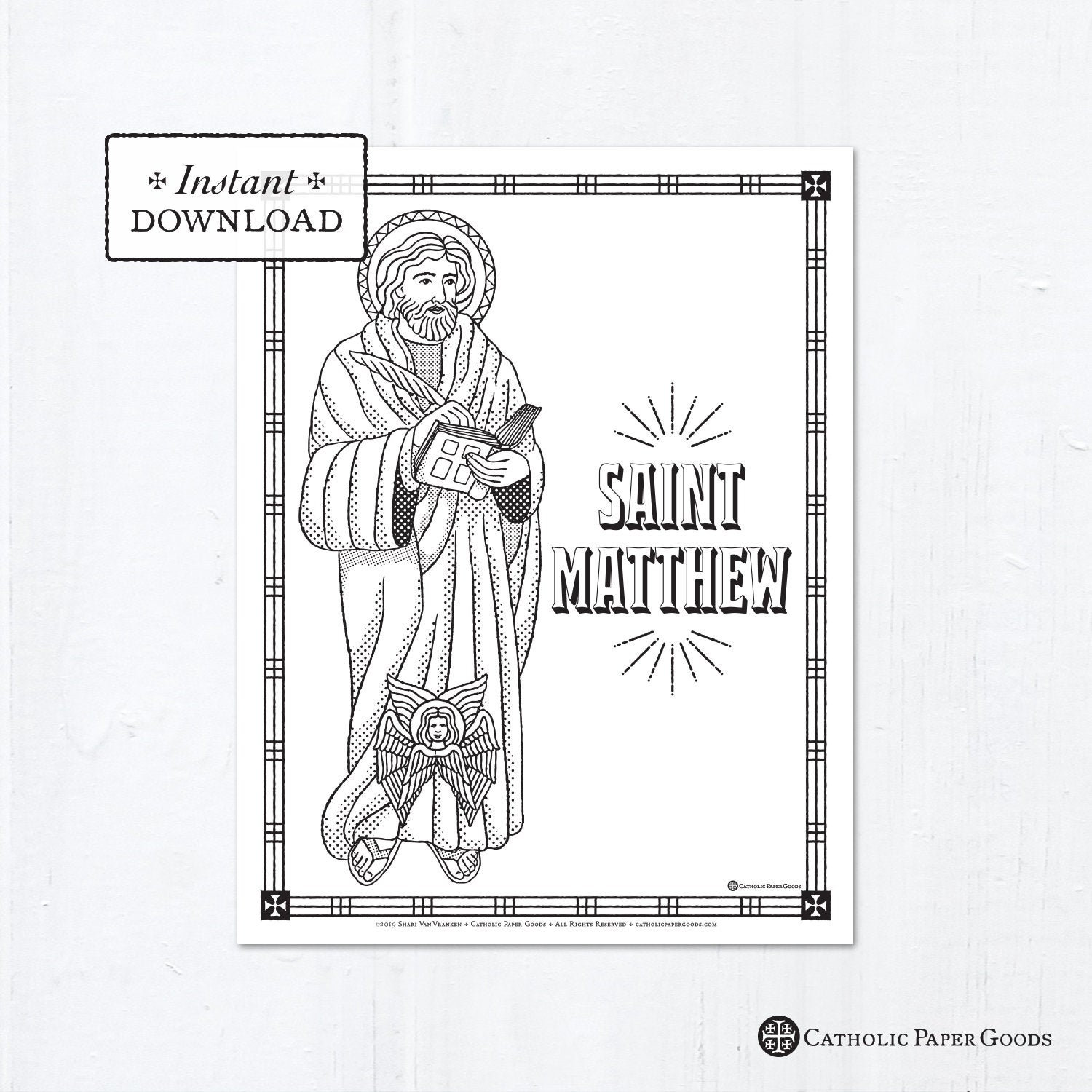 Catholic coloring page