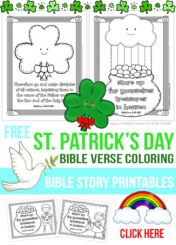 St patricks day bible verse coloring pages