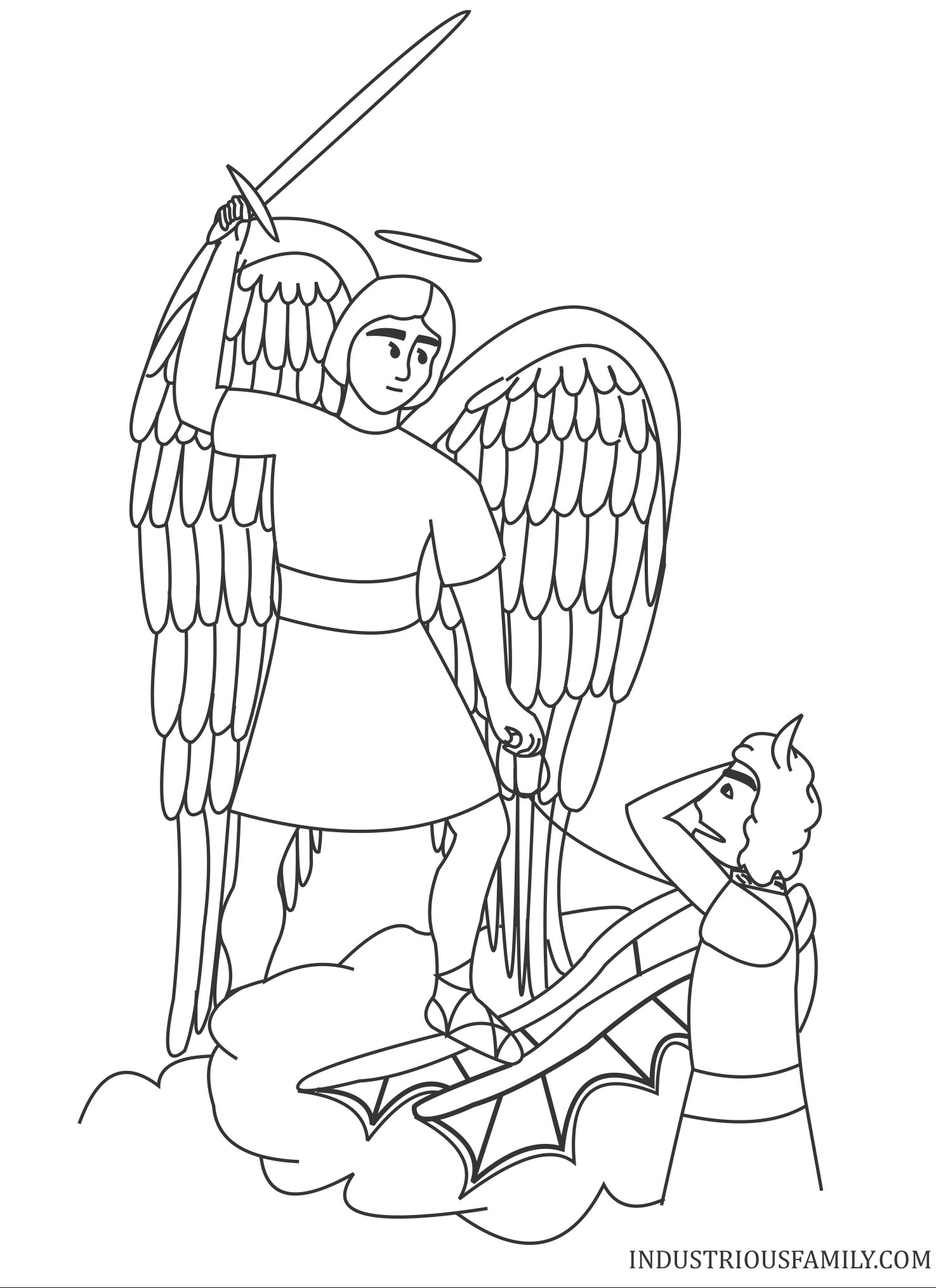 Free st gabriel coloring page