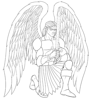 St michael coloring page by deo gratias art tpt