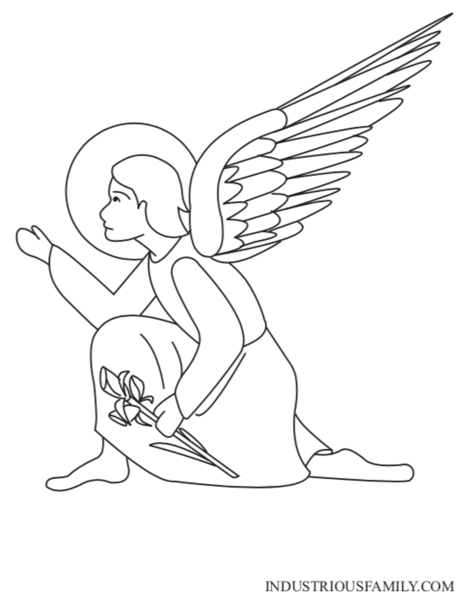 Free st gabriel coloring page