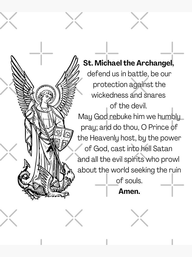 St michael the archangel prayer mounted print for sale by sincerely