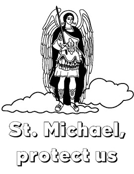 St michael coloring page by the church lady tpt