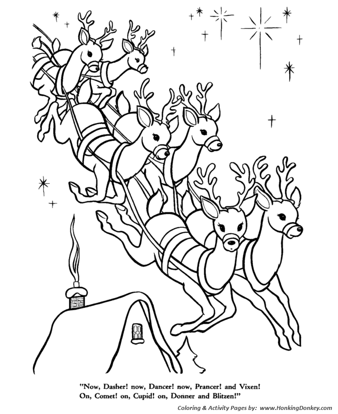 Twas the night before christmas a visit from st nicholas coloring pages page of