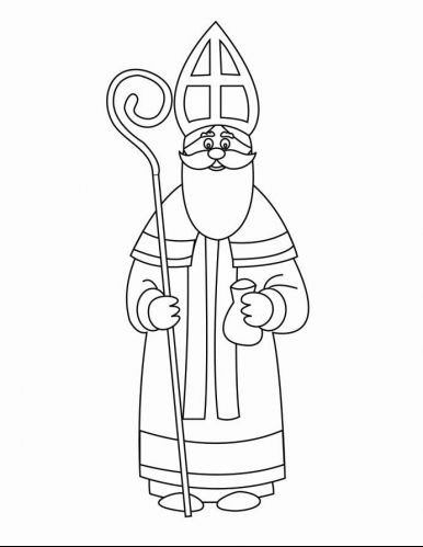 Delightful st nicholas coloring page