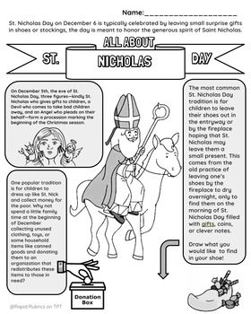 All about st nicholas day holidays around the world coloring page colouring