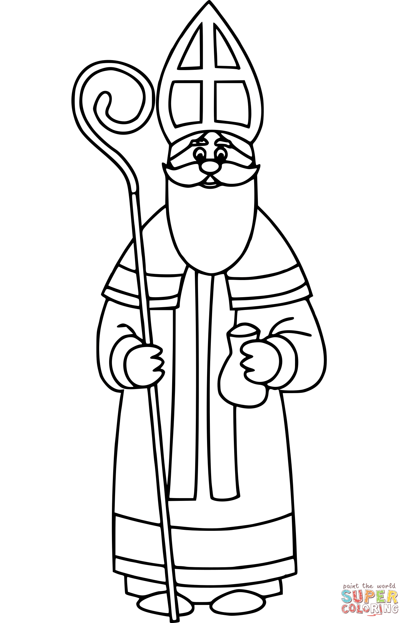 Saint nicholas coloring page free printable coloring pages