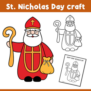 St nicholas day craft coloring page holidays around the world