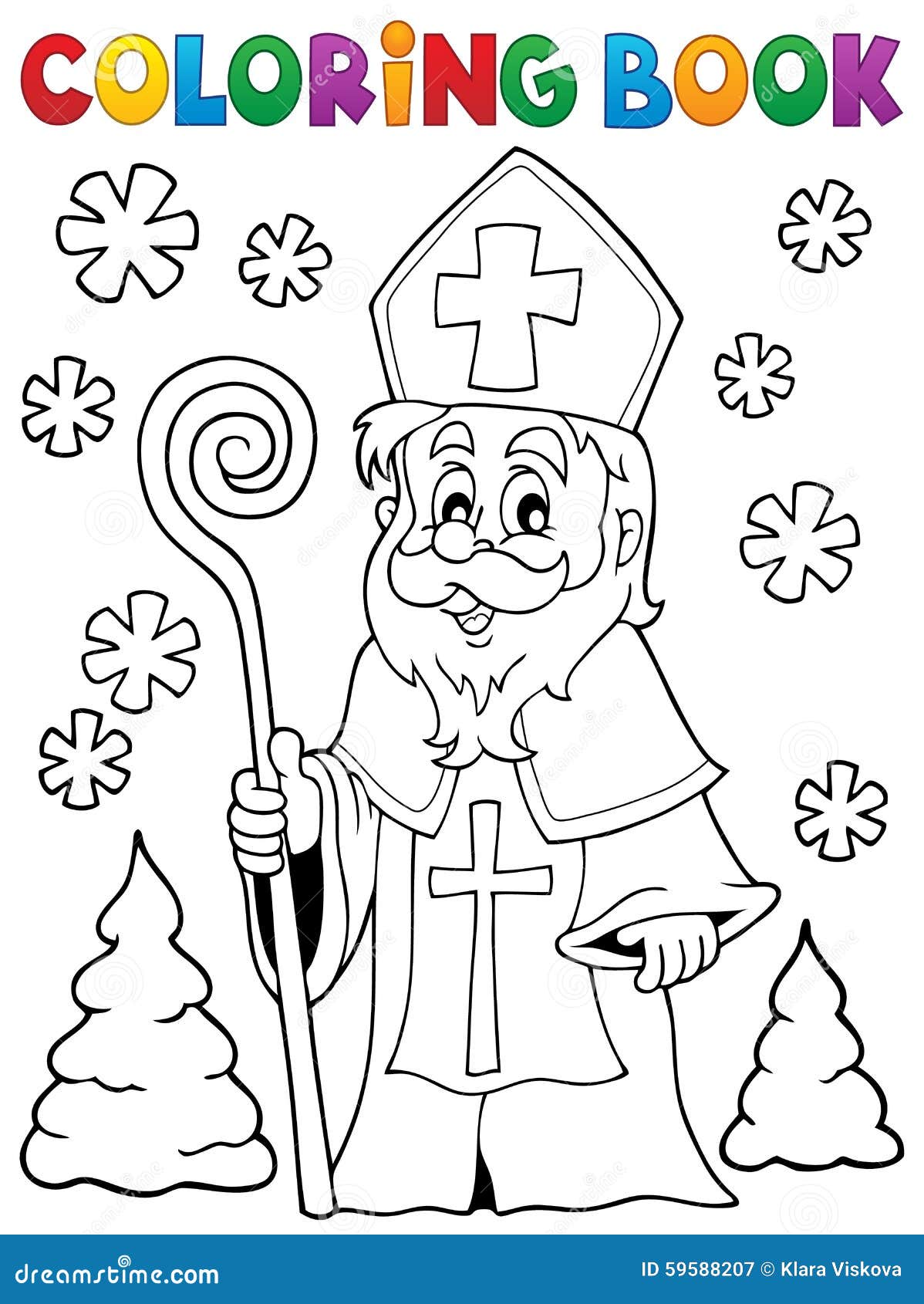 Saint nicholas coloring stock illustrations â saint nicholas coloring stock illustrations vectors clipart