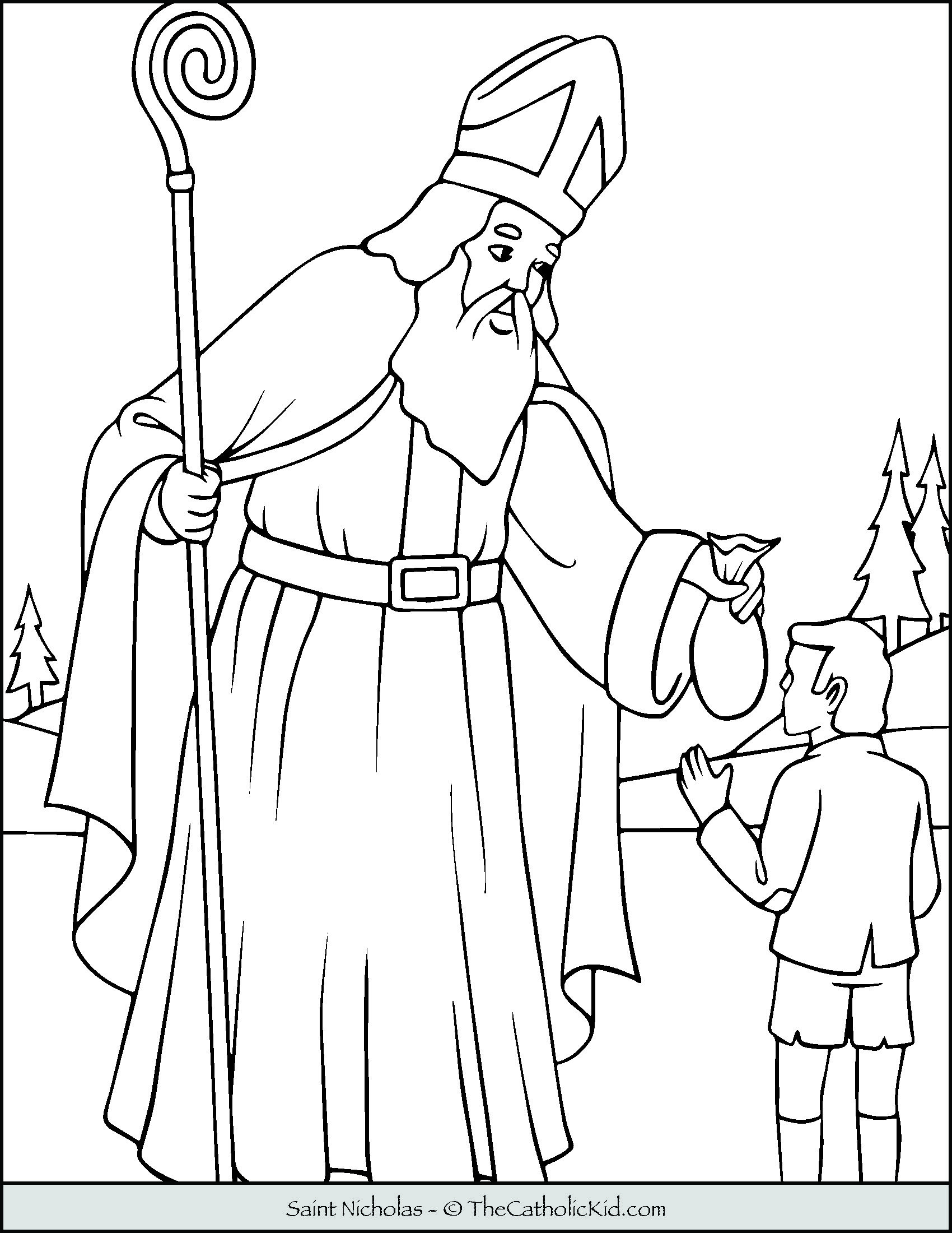 St nicholas coloring pages prayer sheet paper craft