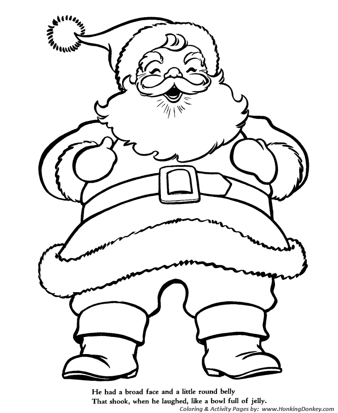 Twas the night before christmas a visit from st nicholas coloring pages page of