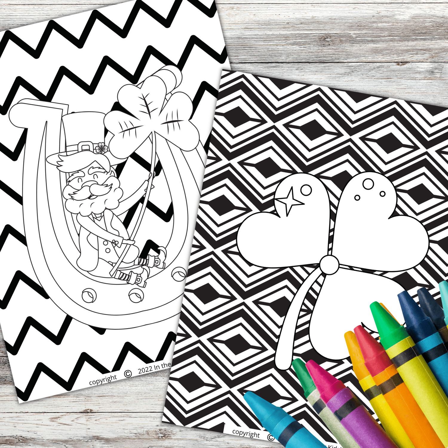 St patricks day coloring pages free â in the bag kids crafts