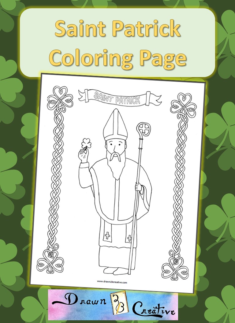 Days of free lenten printables saint patrick coloring page