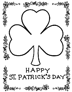 St patricks day free coloring pages