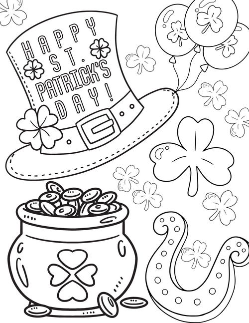 Free printable st patricks day coloring pages