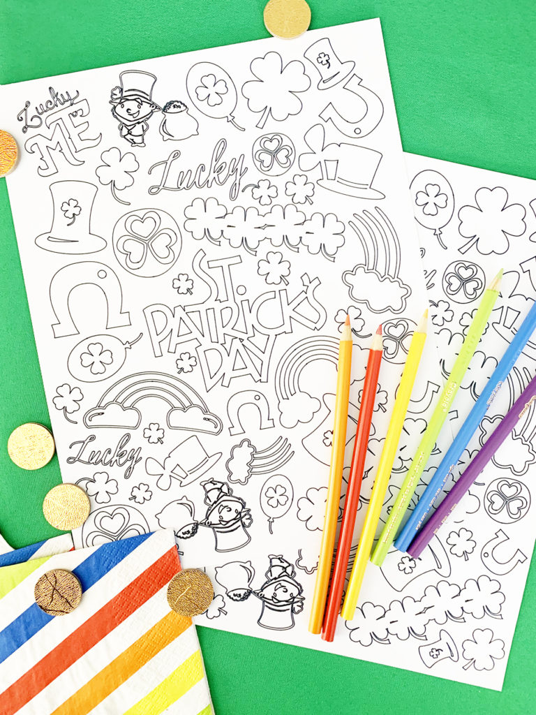 Diy st patricks day coloring page