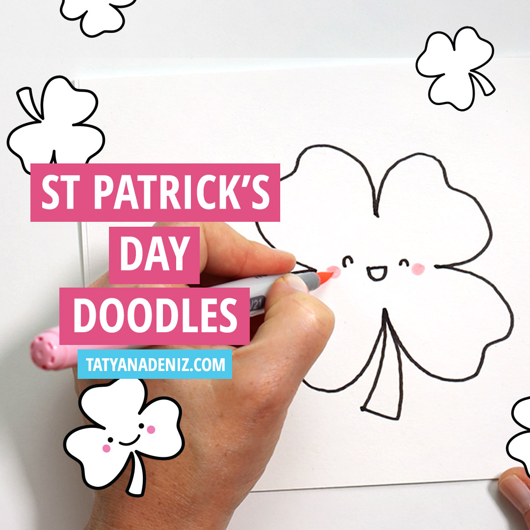 St patricks day drawings easy step
