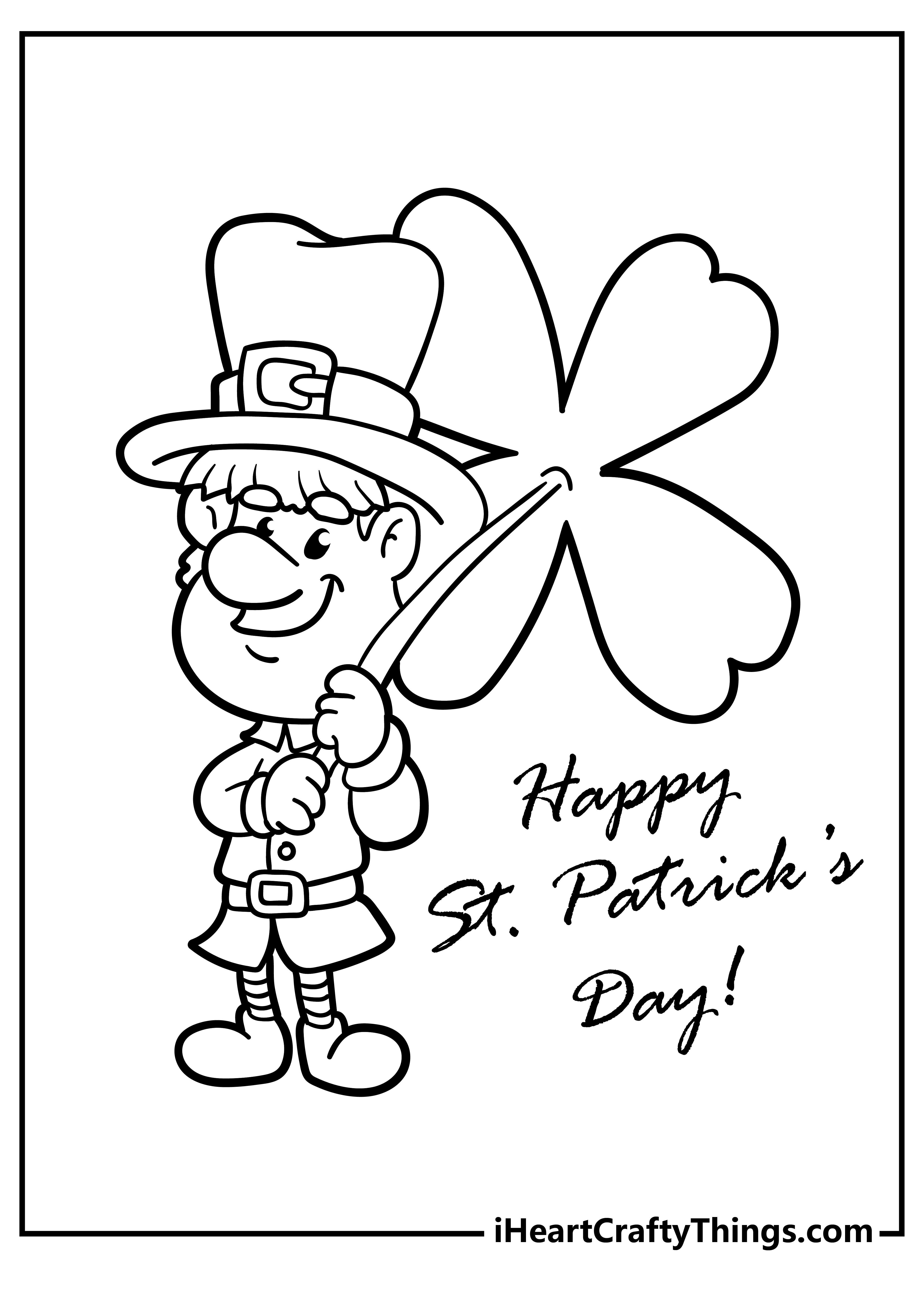 St patricks day coloring pages free printables