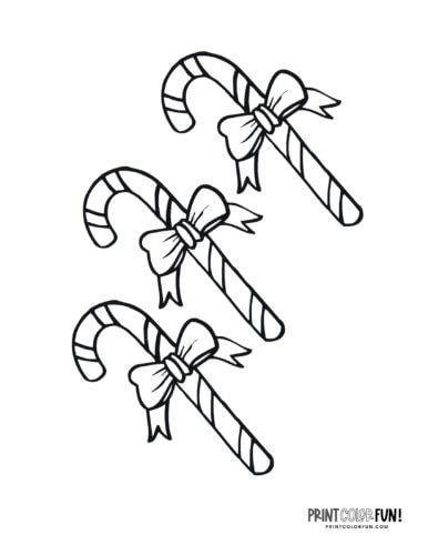 Candy cane clipart coloring pages to create a sweet holiday season at