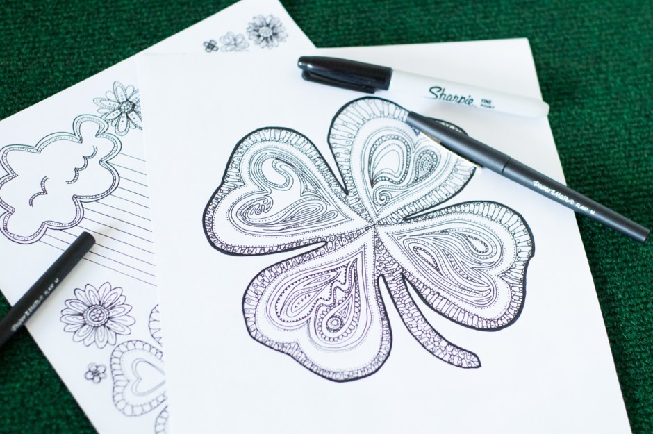 Adult coloring pages for st patricks day