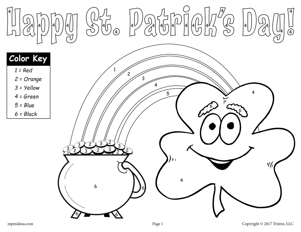 Printable st patricks day color