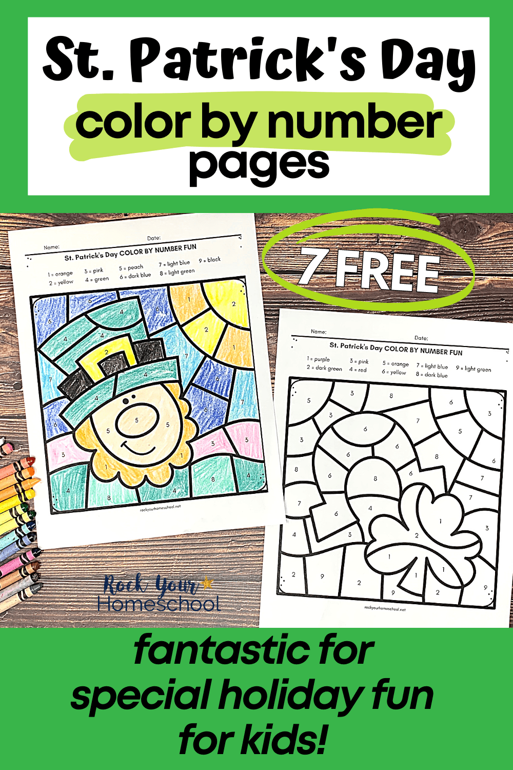 St patricks day color by number pages for fun activities free