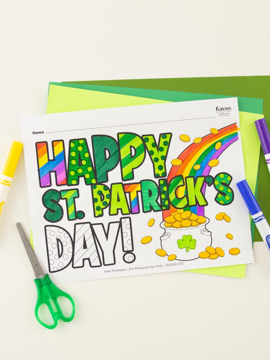 Free st patricks day coloring pages