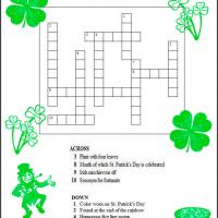 St patricks day crossword puzzle