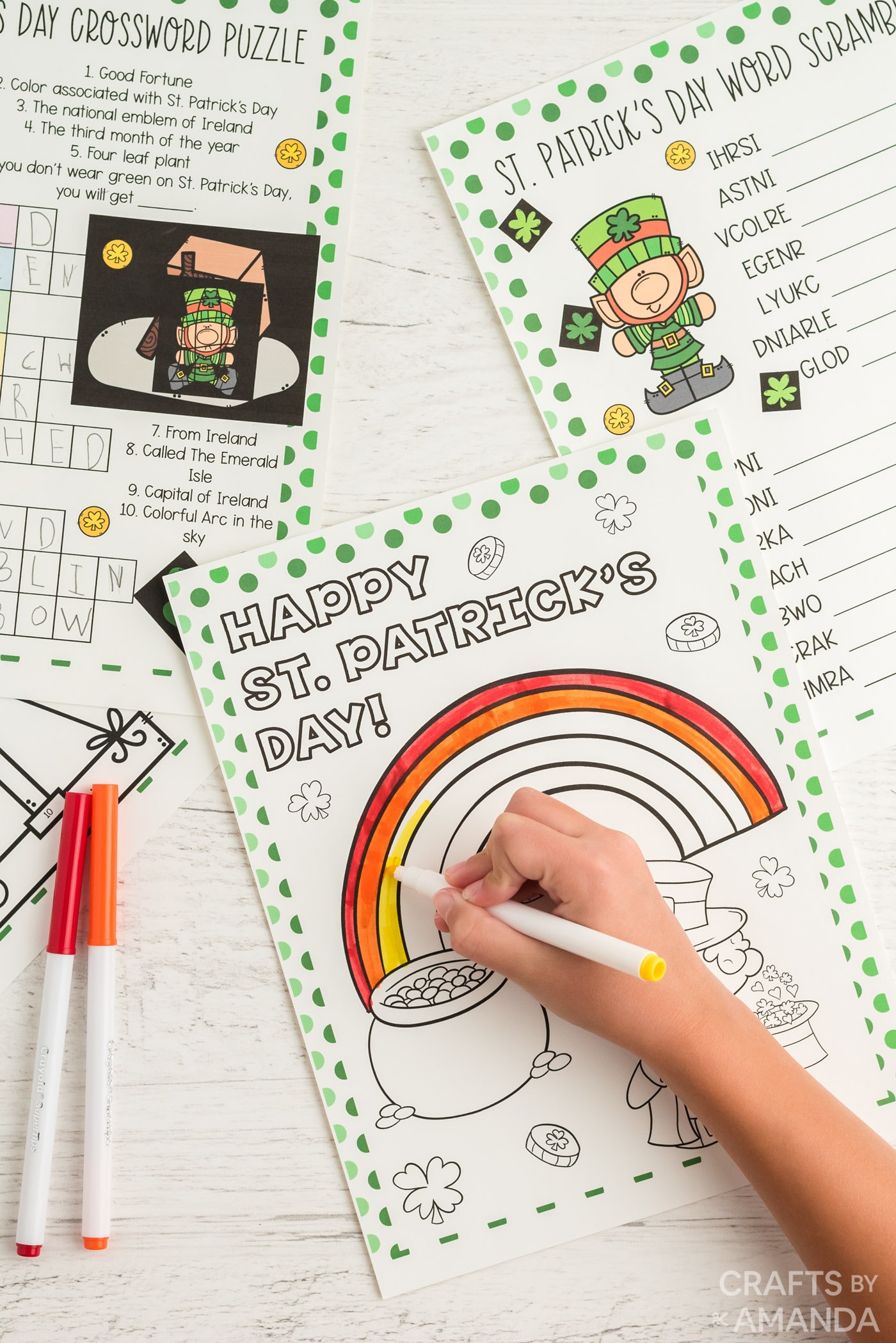 St patricks day activity sheets fun family crafts