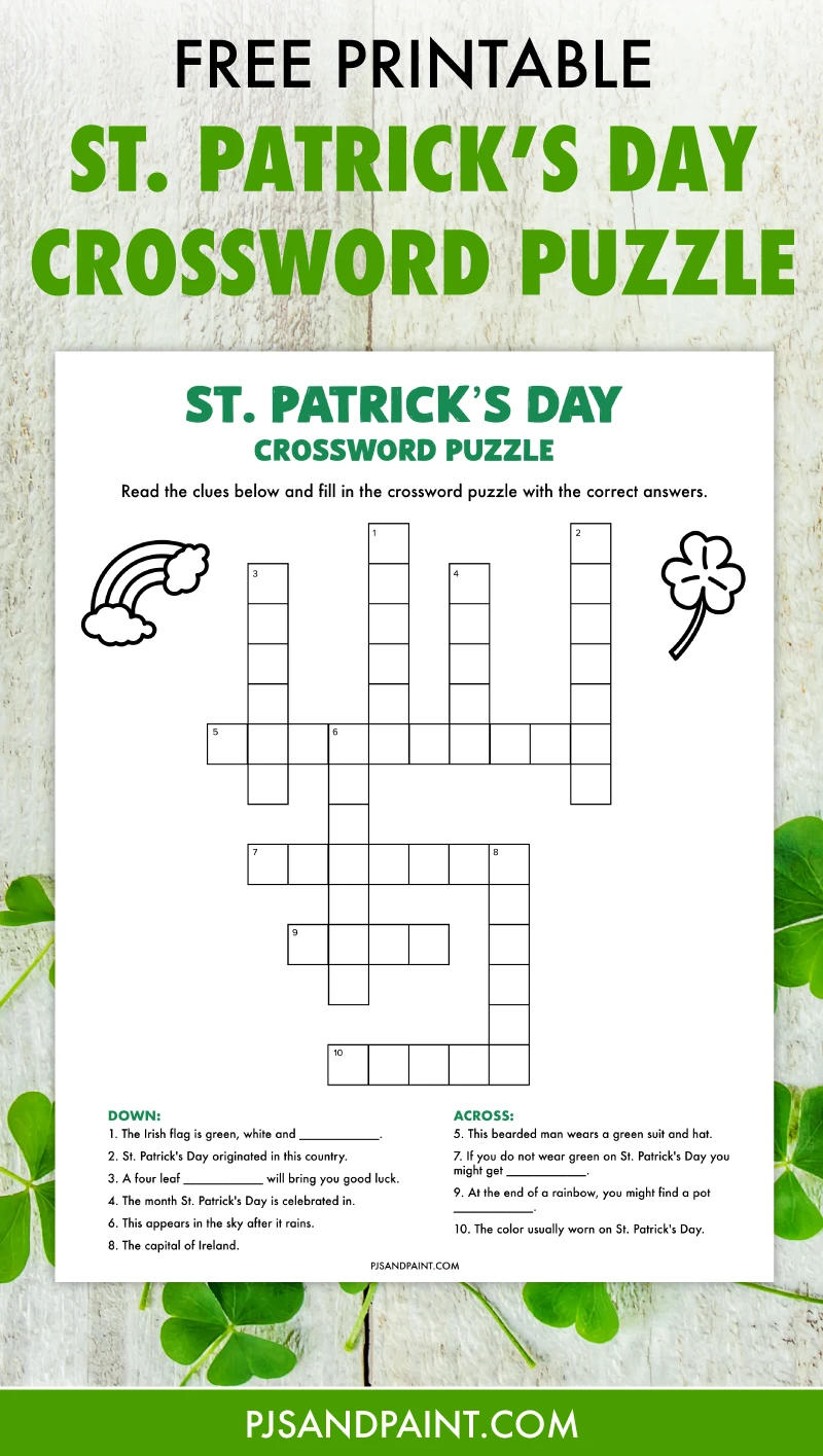 St patricks day crossword puzzle