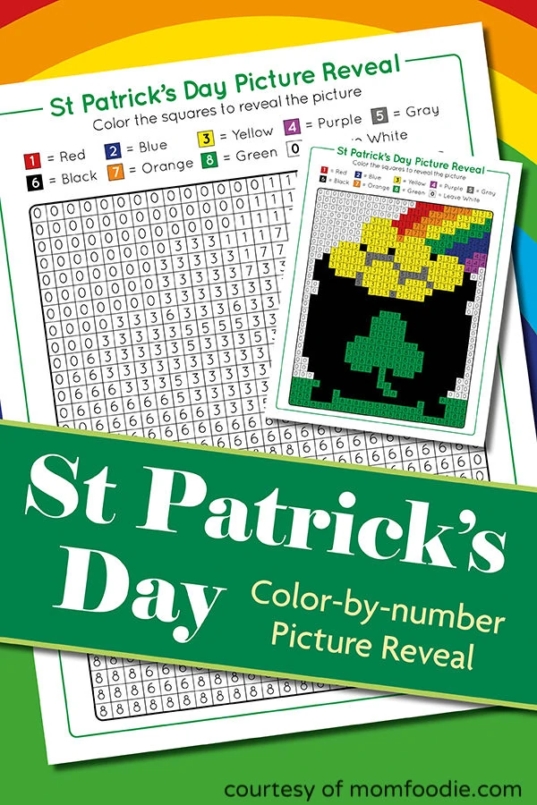 St patricks day color by number