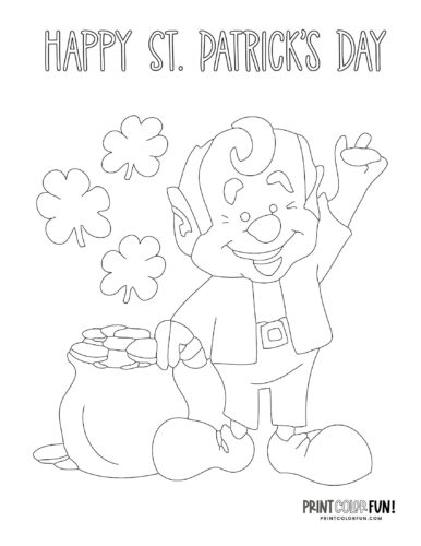 Free st patricks day printable coloring pages puzzles other fun for kids at