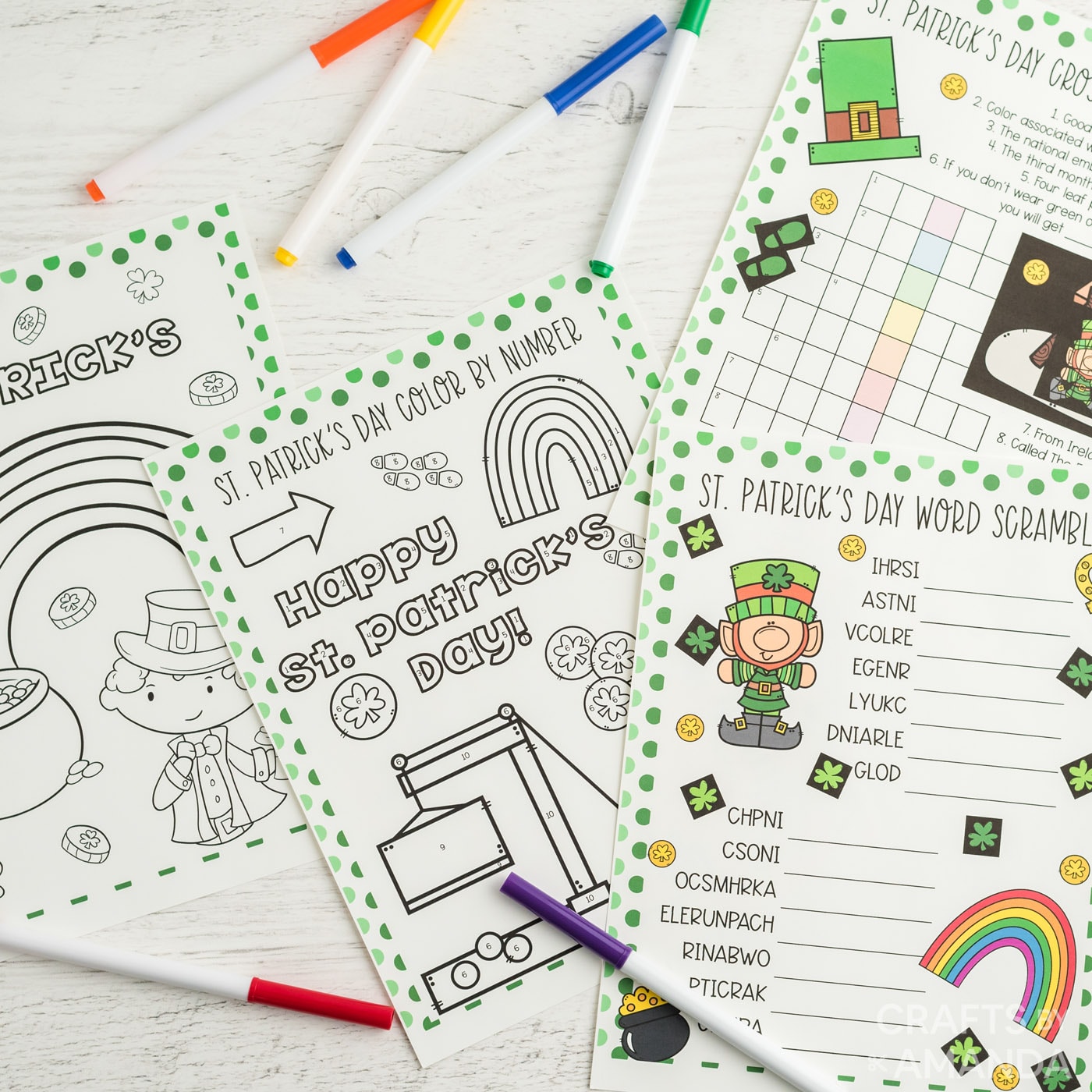 St patricks day activity sheets