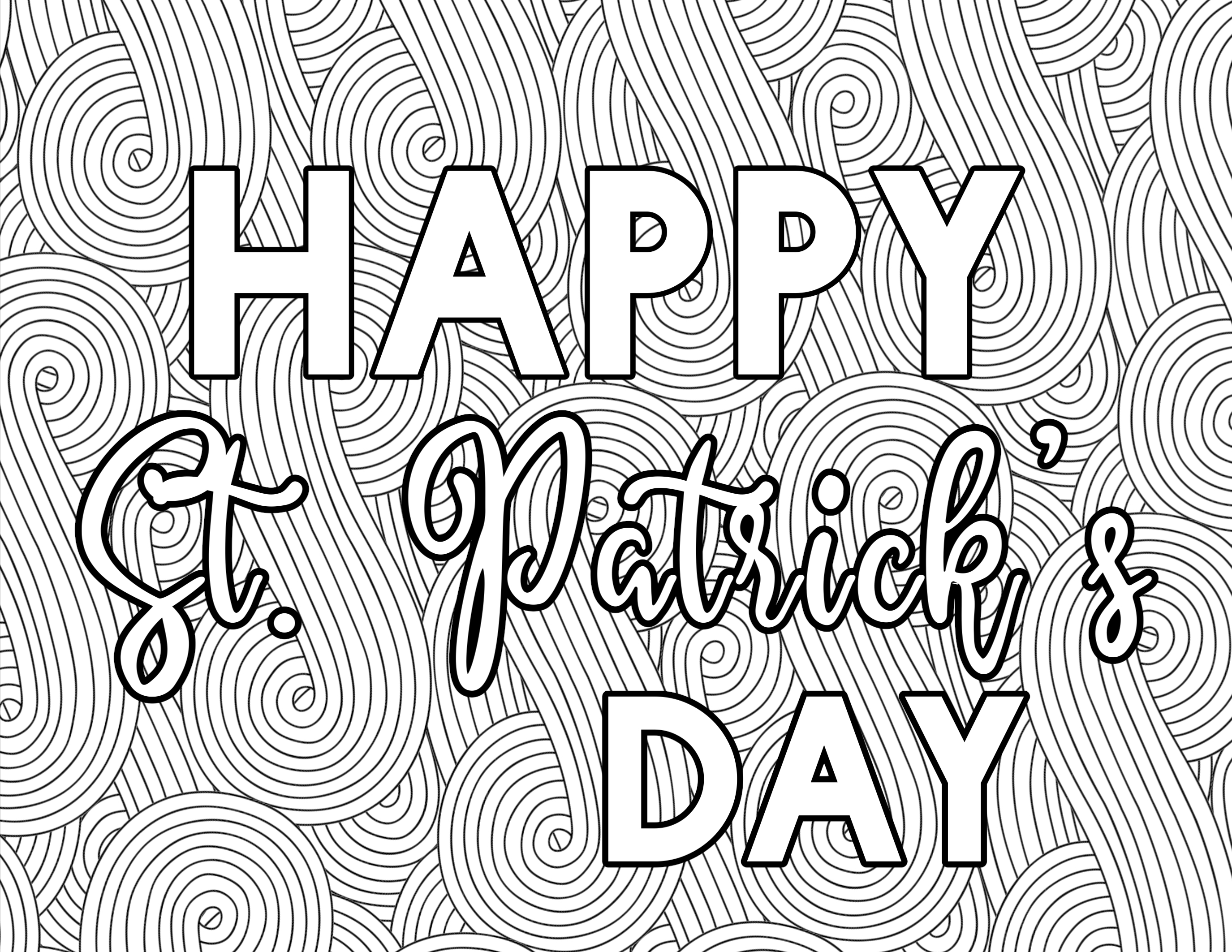 Free printable st patricks day coloring sheets