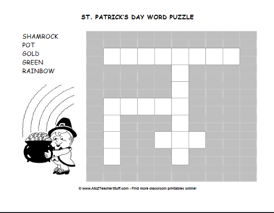 Activities for st patricks day at internet classrooms