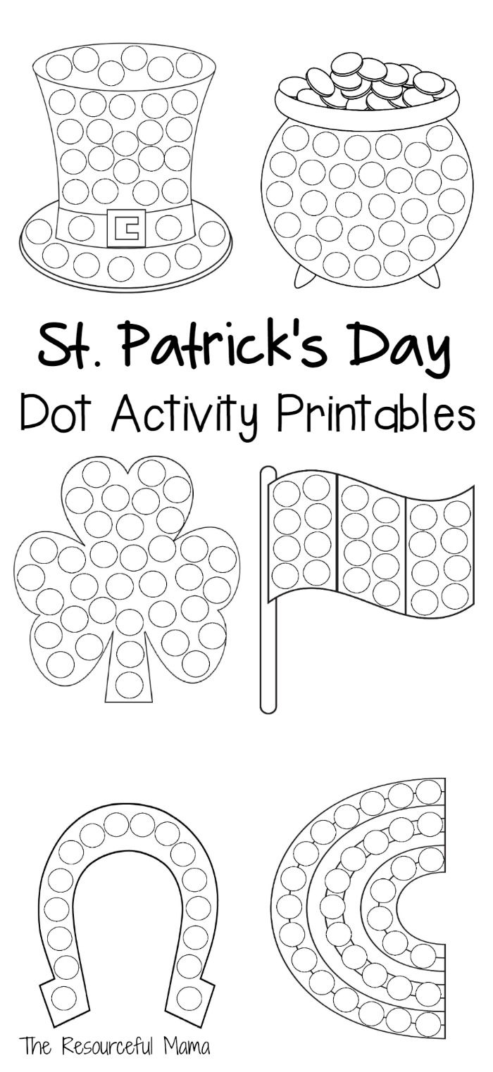 St patricks day dot activity printables st patrick day activities st patricks day crafts do a dot