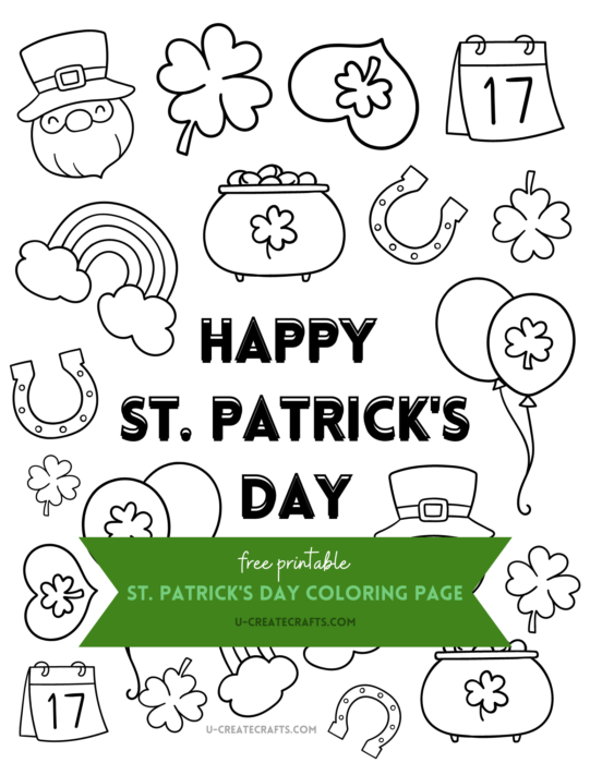 St patricks day coloring page