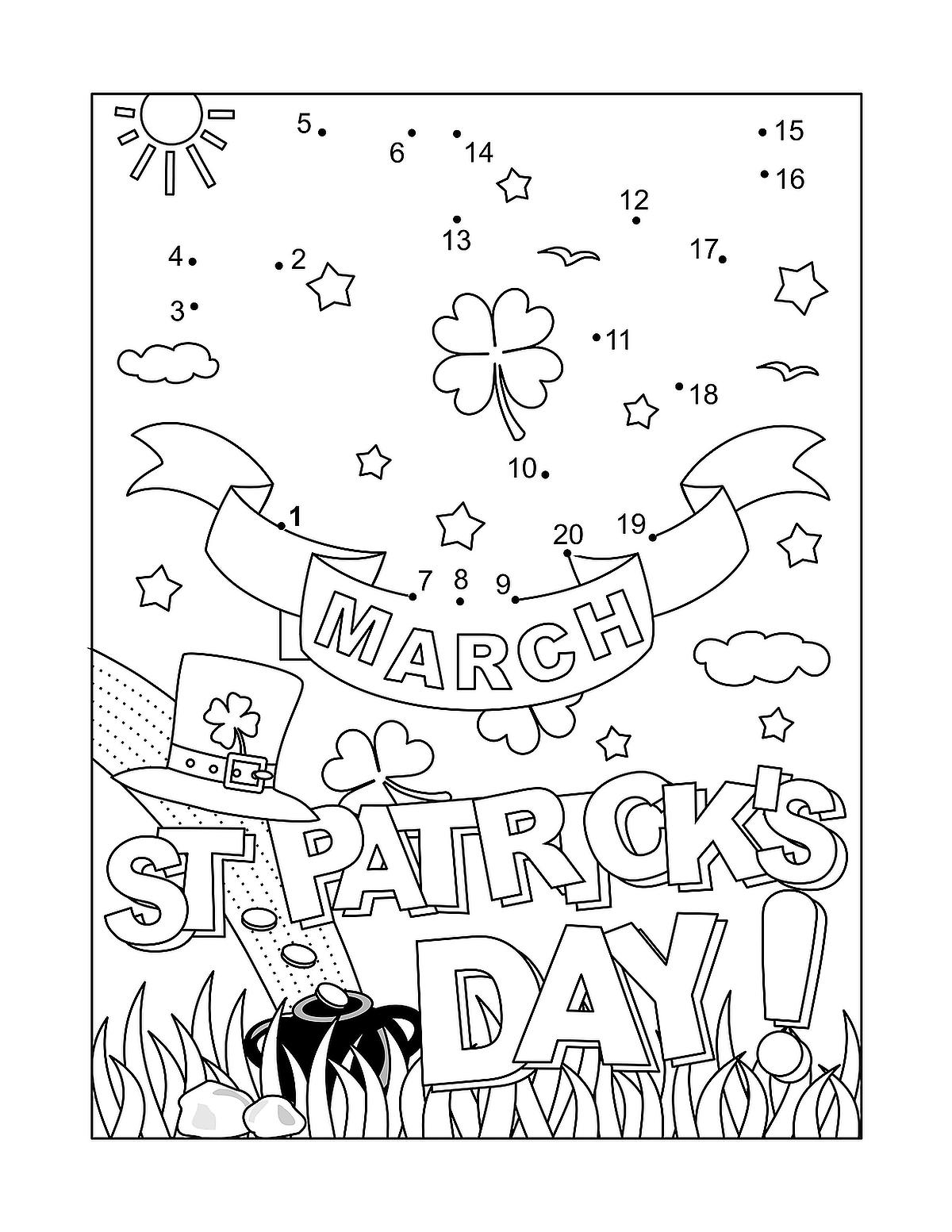 St patricks day coloring pages free printable coloring pages of shamrocks leprechauns more printables mom