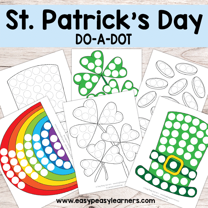 St patricks day do a dot printables