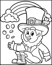 Easy leprechaun coloring page sheet