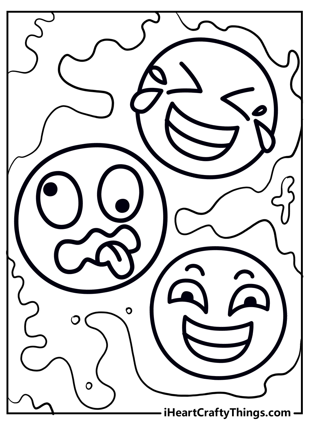 Printable emoji coloring pages updated