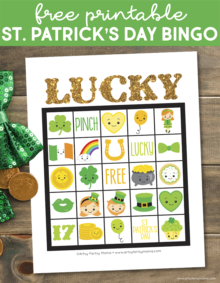 Free printable st patricks day bingo artsy