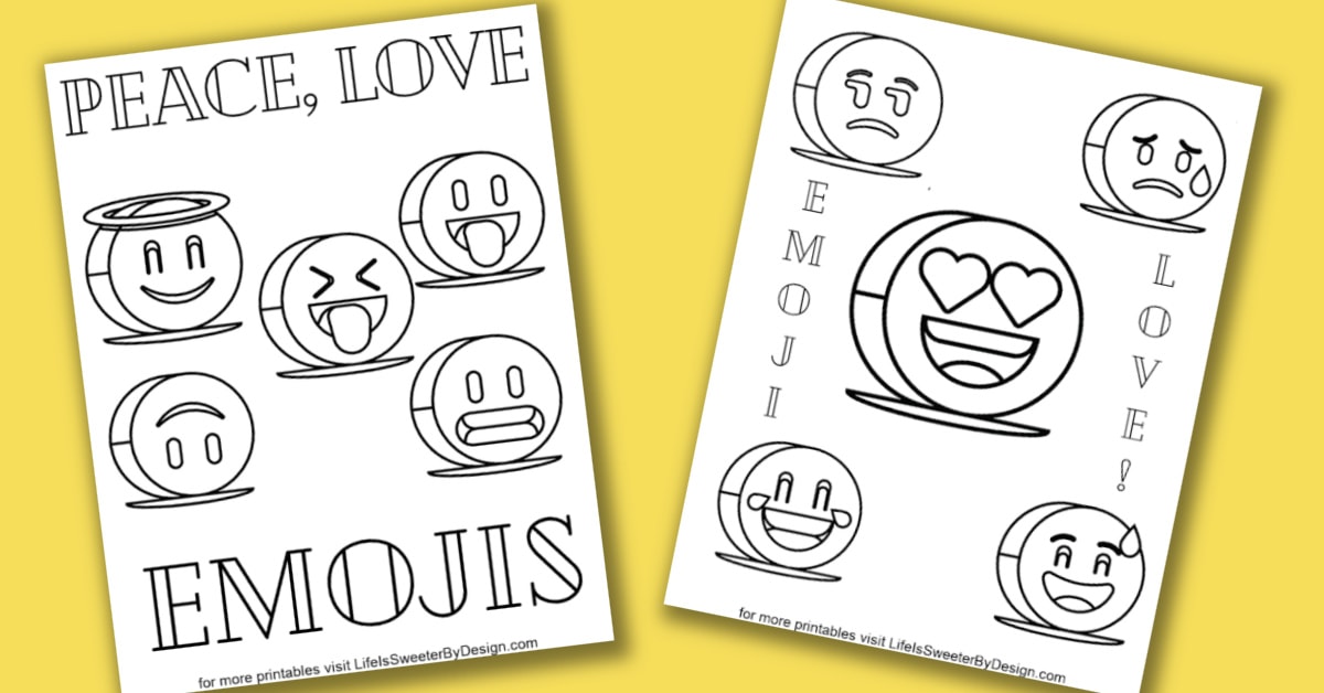 Free emoji coloring pages